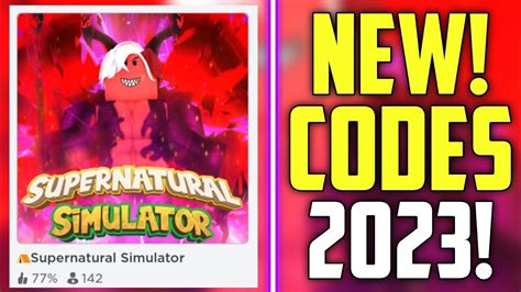 Future Codes New Roblox Supernatural Simulator Codes Youtube