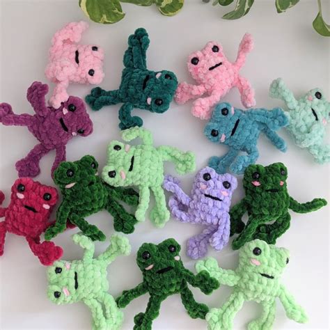 Baby Leggy Frog Crochet Plushie Small Cute Froggy Plush Mini Frog