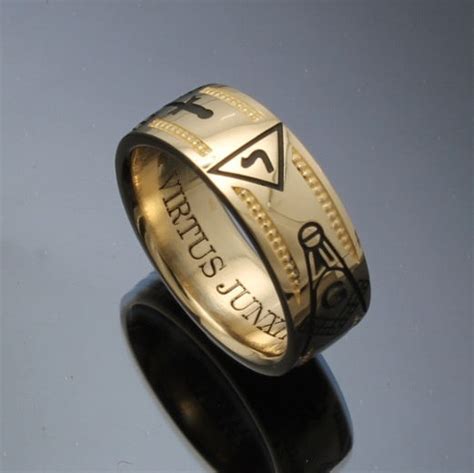 Handmade Masonic Ring In 14k Gold Vintage Style 024 ProLine Designs