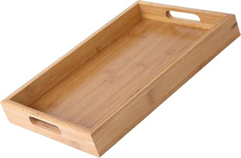 Rustic Wooden Serving Tray With Handles Wood Platters Kitchen Breakfast Home Decor