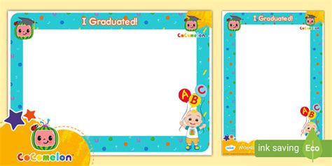 FREE CoComelon Graduation Keepsake Photo Frame Twinkl