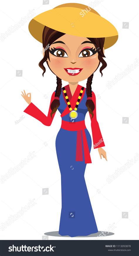 Woman Sikkim North East India Wearing Stock Vector Royalty Free