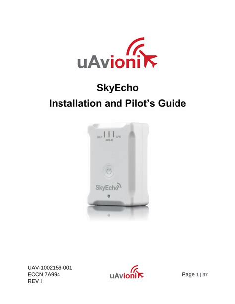 PDF SkyEcho UAvionix 2020 7 6 5 Introduction The SkyEcho