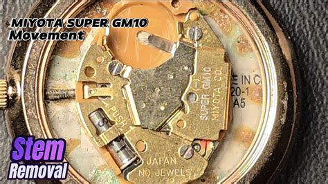 How To Remove Stem From An MIYOTA SUPER GM10 Movement Step By Step