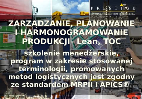 Szkolenie Zarządzanie planowanie i harmonogramowanie produkcji