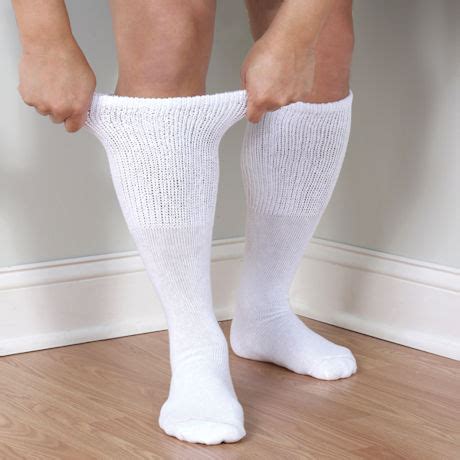 Men S Extra Wide Calf Diabetic Knee High Socks 10 Reviews 4 7 Stars