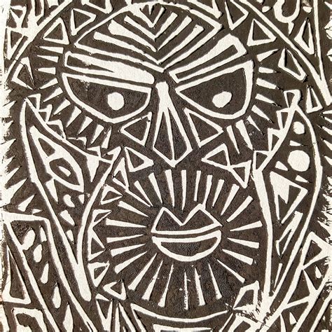 Face Linocut On Behance