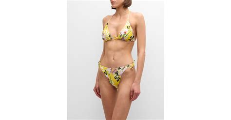 Lise Charmel Jardin Delice Triangle Bikini Top In Orange Lyst