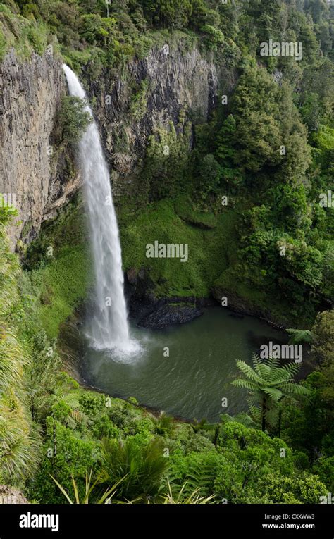 Bridal Veil Falls Raglan Waikato North Island New Zealand Stock