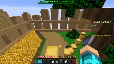 Cubecraft Parkour Easy Barn Level Youtube