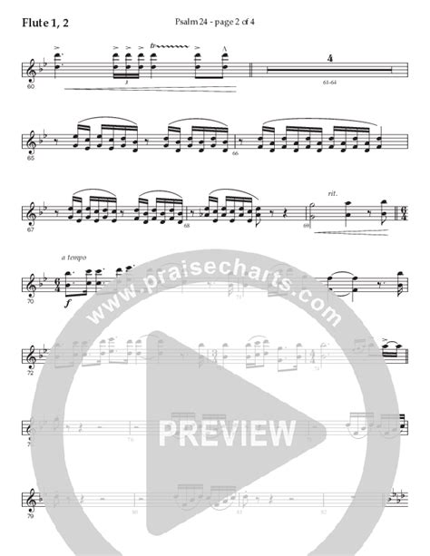 Psalm 24 Choral Anthem Satb Flute Sheet Music Pdf Prestonwood