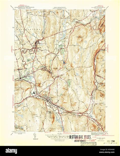 Massachusetts Usgs Historical Topo Map Ma Palmer