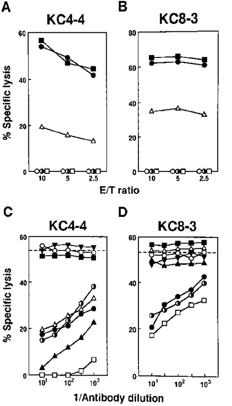 Specificity Of Two Representatives Of Lyt 2 And Dn Ctl Clones A And