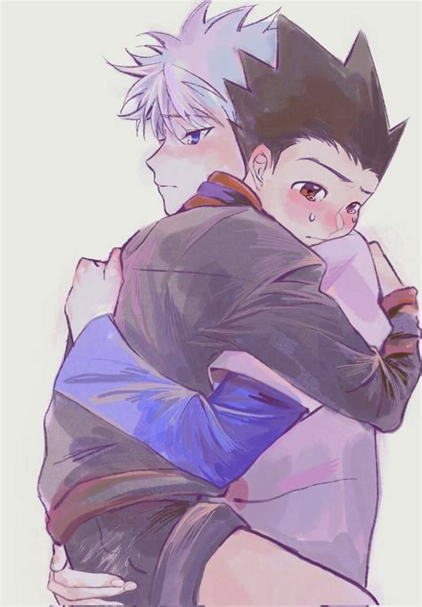 Gon Freecss Killua Zoldyck Hunter X Hunter Highres 2boys Blue Eyes Blush Brown Eyes