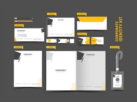 Corporate Identity Kit Including Folder Letterhead Double Side