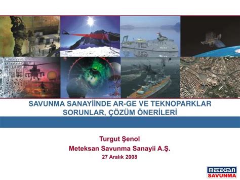 Ppt Savunma Sanay Nde Ar Ge Ve Teknoparklar Sorunlar Z M