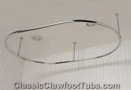 Clawfoot Tub Shower Enclosure & Riser - Ceiling Mounted / No Faucet | Classic Clawfoot Tub