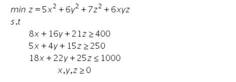 Solve The Following Optimization Model Using Chegg