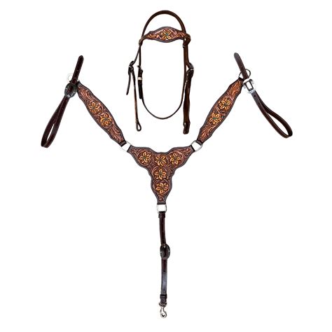 Floral Hand Tooled Leather Tack Set Tacktical