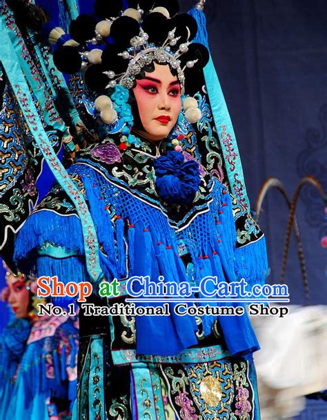 Shan Wu Dan Qing Chinese Fan Dance Costume Complete Set