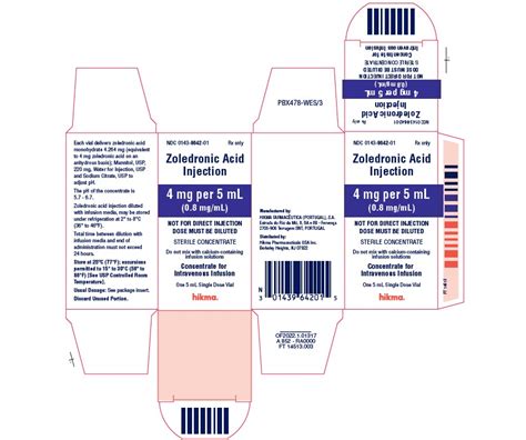 Zoledronic Acid Hikma Pharmaceuticals Usa Inc Fda Package Insert