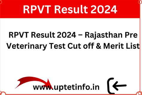 Rpvt Result 2024 Rajasthan Pre Veterinary Test Cut Off And Merit List