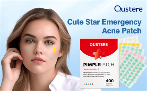 Qustere Pimple Patches For Face Hydrocolloid Acne Patches Cute Star Zit Covers