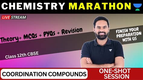 Coordination Compound One Shot Chemistry Marathon Class Cbse