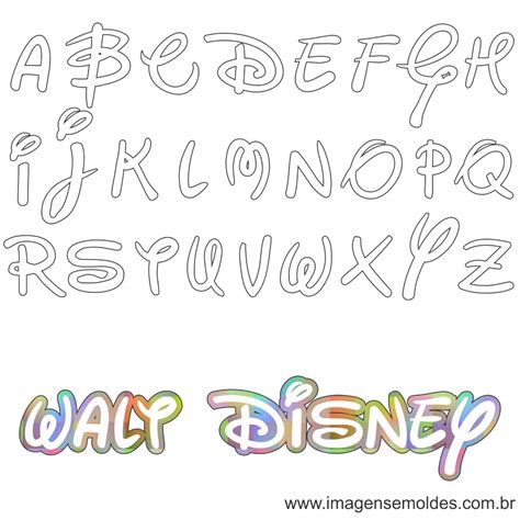 Molde Da Letra Walt Disney 2 Disney Letters Lettering Alphabet Disney Alphabet