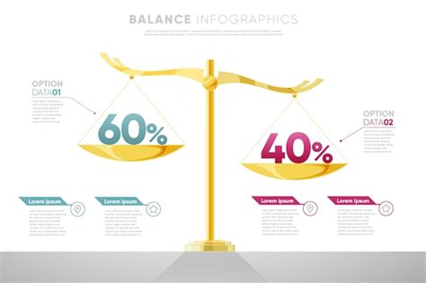 Free Vector Flat Design Template Balance Infographics