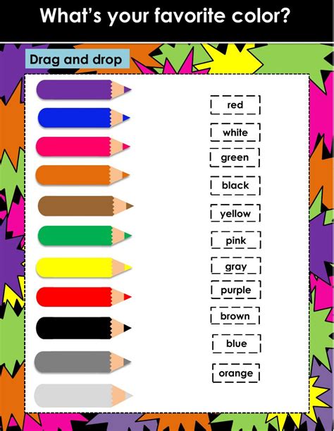 Colors Interactive Worksheet Color Color Worksheets For Preschool