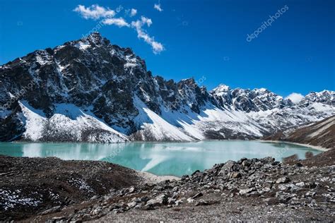 Sacred Lake And Peaks Near Gokyo In Himalayas Stock Photo By ©arsgera