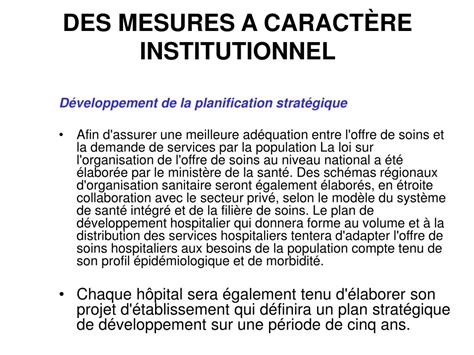 PPT La réforme hospitalière dans le cadre de la réforme du système de