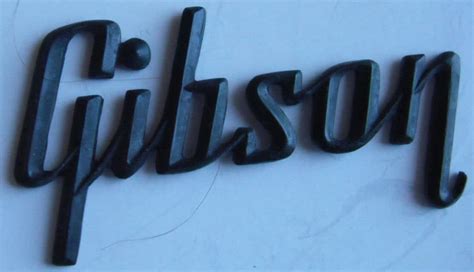 Gibson Large Black Amp Logo - Guitar and Amp Parts