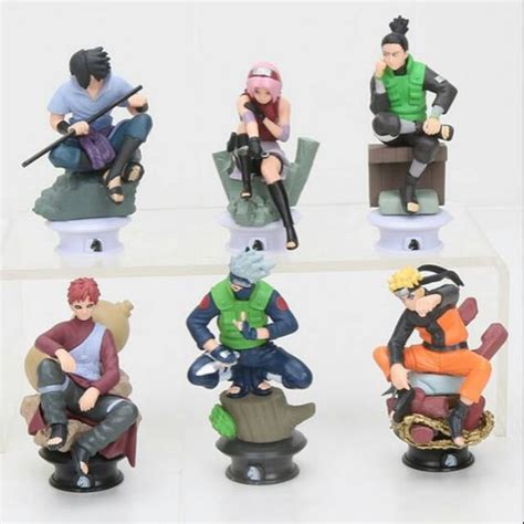 Jual NARUTO CHESS Isi 6 Action Figure Miniatur Topper Pajangan Mainan