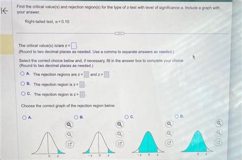 Solved Find The Critical Value S And Rejection Region S Chegg