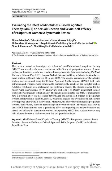 Evaluating The Effect Of Mindfulness Based Cognitive Therapy Mbct On