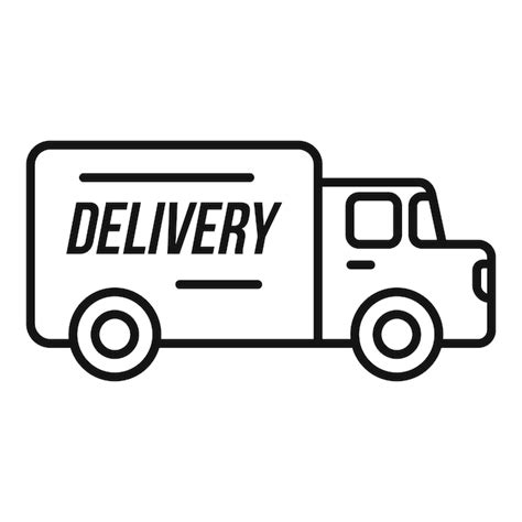 Premium Vector Delivery Truck Icon Outline Vector Shipping Package