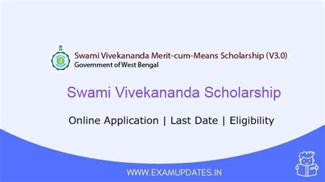 Swami Vivekananda Scholarship 2021 Bikash Bhavan Scholarship SVMCM