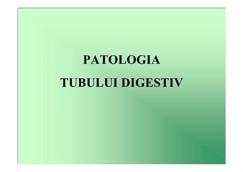 PDF Patologia Tubului Digestiv DOKUMEN TIPS