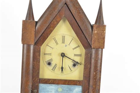 Vintage Reverse Painted Glass Clock Ebth