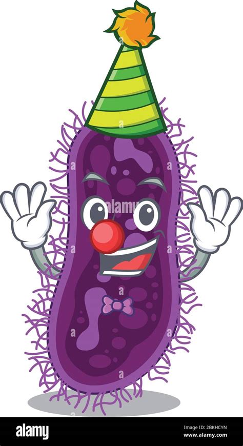 Cartoon Character Design Concept Of Cute Clown Lactobacillus Rhamnosus