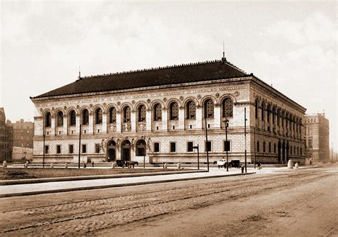The Public Library Of The City Of Boston, Boston Public Drawing by Litz ...