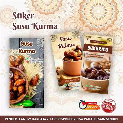 Jual Stiker Minuman Susu Kurma Cromo Kemasan Minuman Kemasan Botol
