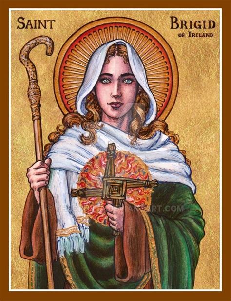 St Brigid Of Ireland Icon St Brigid Brigid Of Ireland Brigid Of