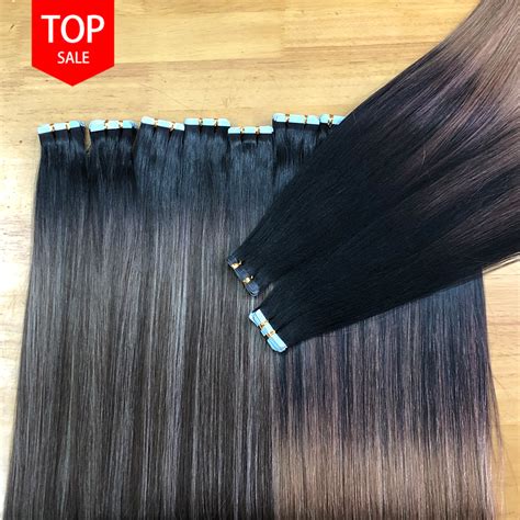 Raw Vietnamese Burmese Hair Extension Tape Ins Cuticle Aligned Human Hair Weaves Bundles Tape In