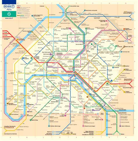 Basic Metro Map - Paris by Train