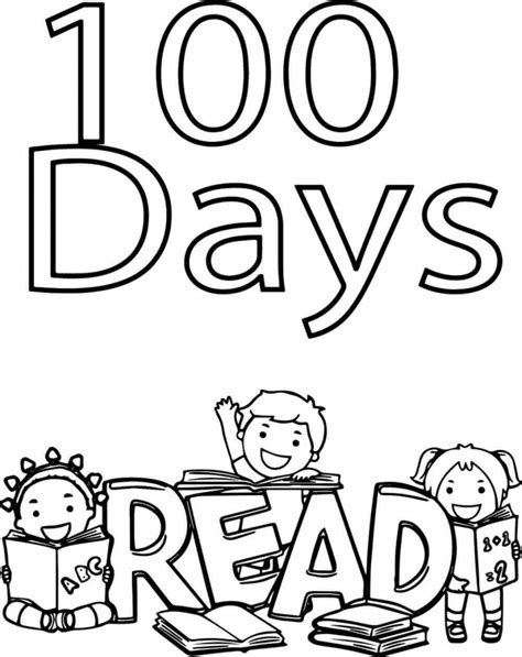 Free Printable 100 Days Of School Coloring Pages