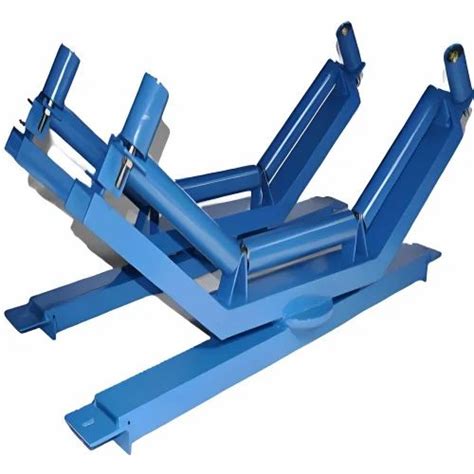 Roller Length Blue Self Aligning Carrying Idler Roller Belt Width