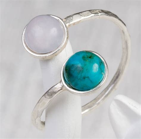 silver double gem ring by cottons handmade | notonthehighstreet.com